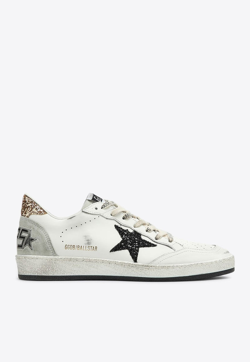 Ball Star Distressed Sneakers with Glittered Star and Heel