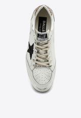 Ball Star Distressed Sneakers with Glittered Star and Heel