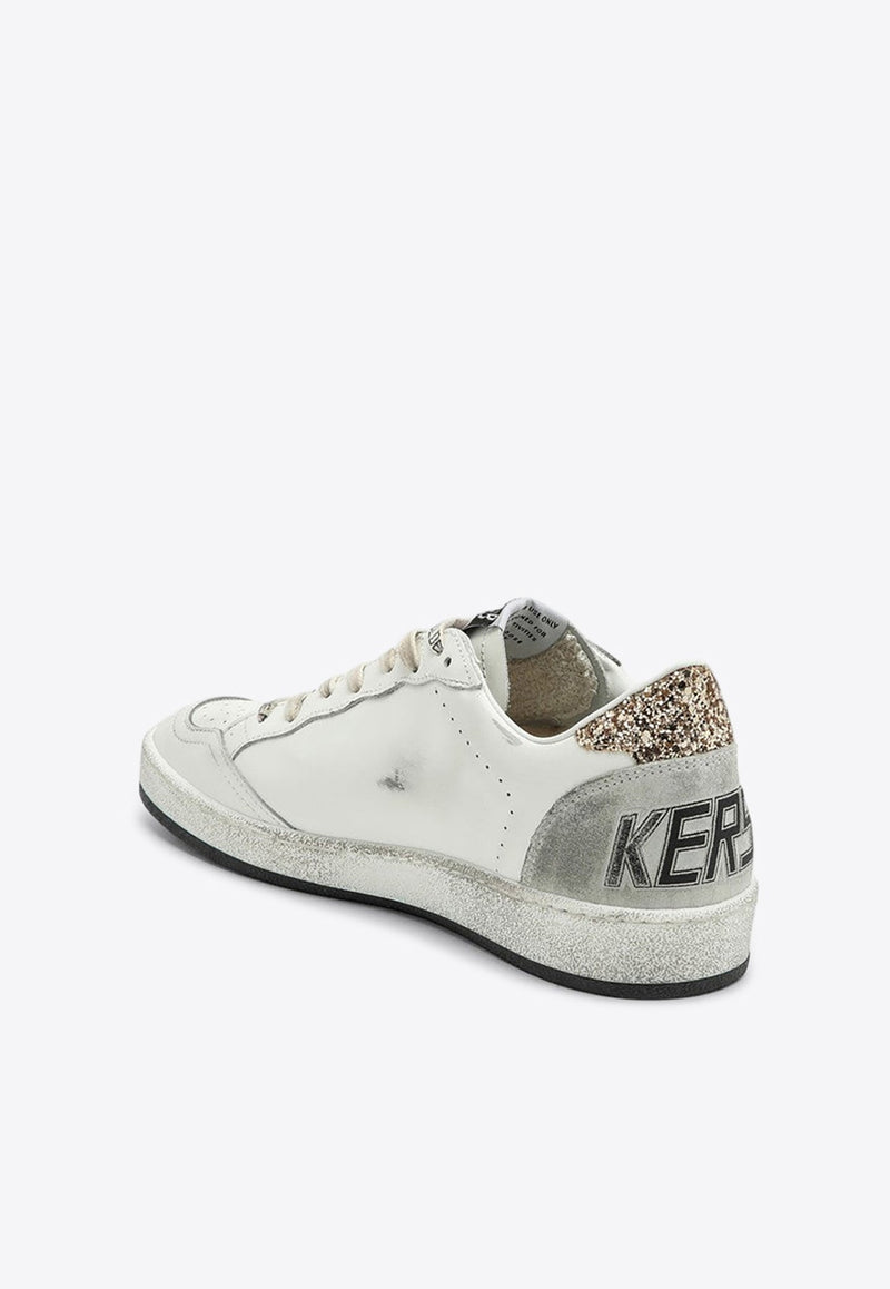 Ball Star Distressed Sneakers with Glittered Star and Heel