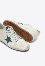 Ball Star Distressed Leather Sneakers