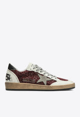 Ball Star Distressed Glittered Sneakers