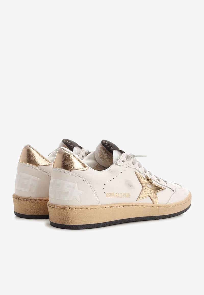 Ball Star Distressed Low-Top Sneakers