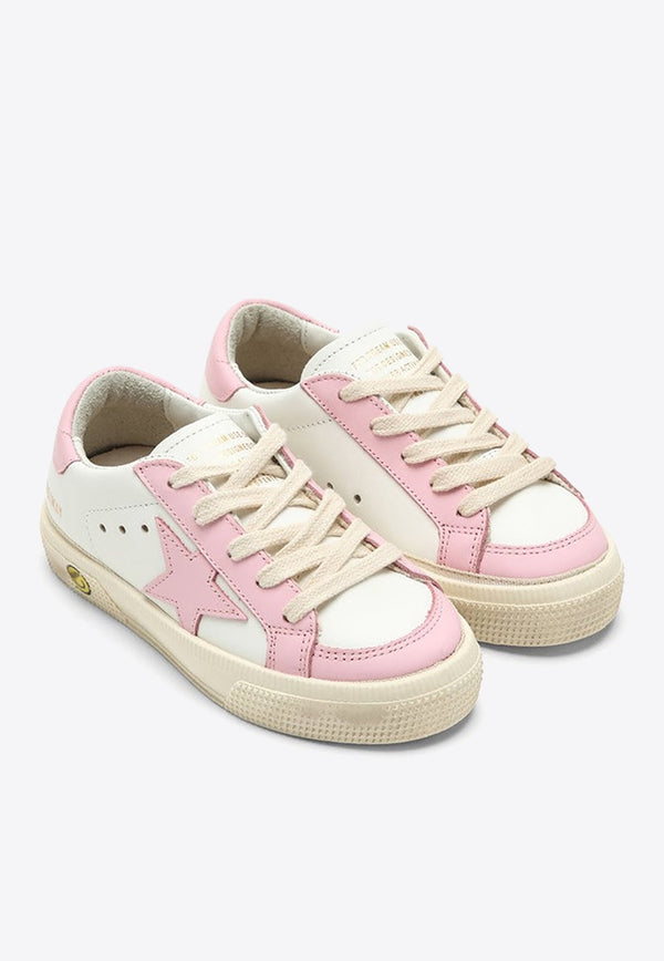 Girls May Leather Low-Top Sneakers