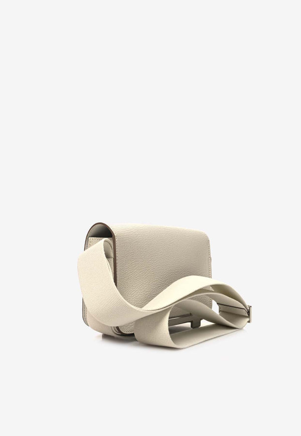 Geta Shoulder Bag in Gris Pale Chevre Leather with Palladium Hardware