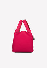 Picotin Lock 18 Tote Bag in Rose Mexico Clemence with Palladium Hardware