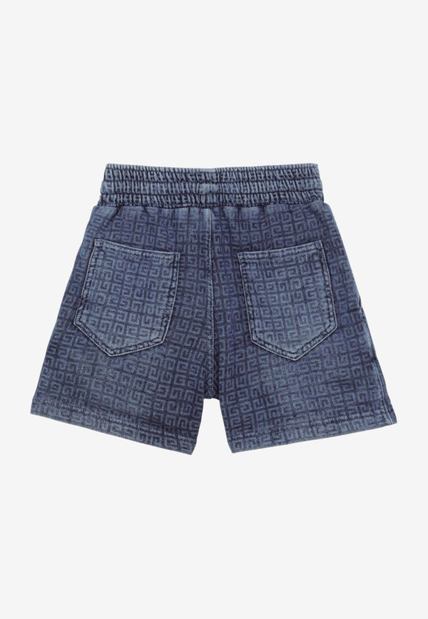 Boys 4G Logo Denim Shorts