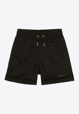 Boys 4G Monogram Nylon Swim Shorts