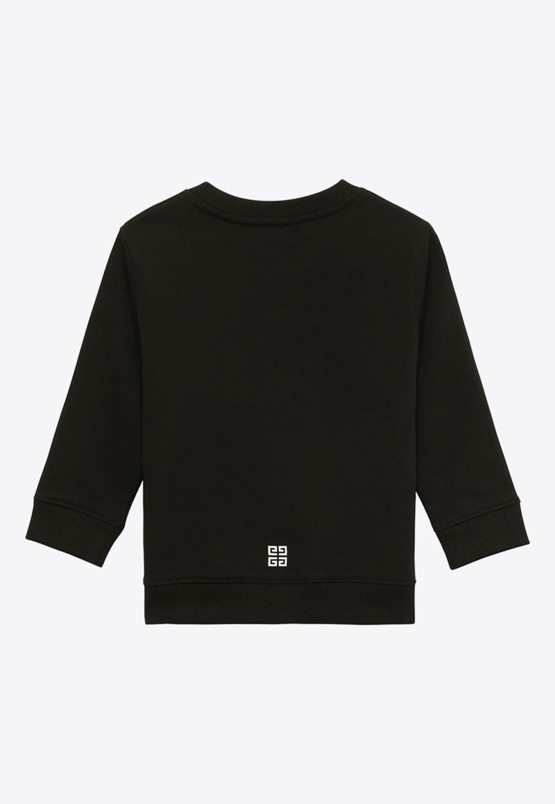 Boys Logo Print Crewneck Sweatshirt