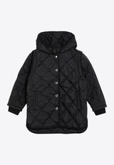 Girls Removable-Sleeves Quilted Parka