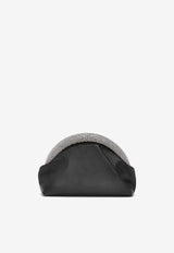 Mini Bumper Crystal-Embellished Clutch