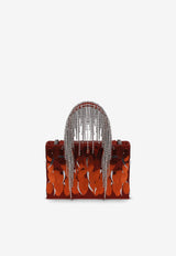 Sequined Crystal Fringed Tote Bag