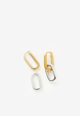 Ovate Double Link Hoop Earrings