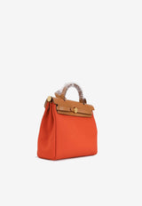 Herbag 31 in Orange Mecano, Cuivre Toile and Fauve Vache Hunter with Gold Hardware