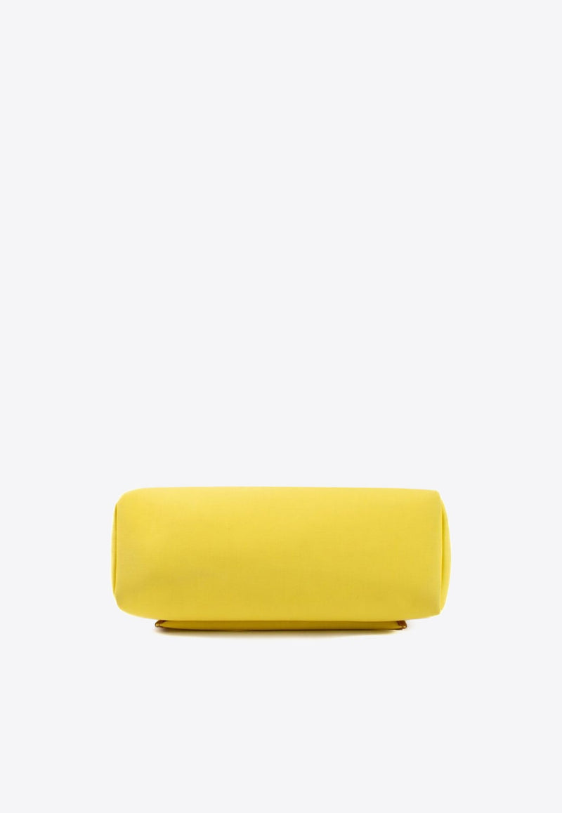 Herbag Zip 31 in Jaune Citron Toile and Naturel Sable Hunter with Palladium Hardware