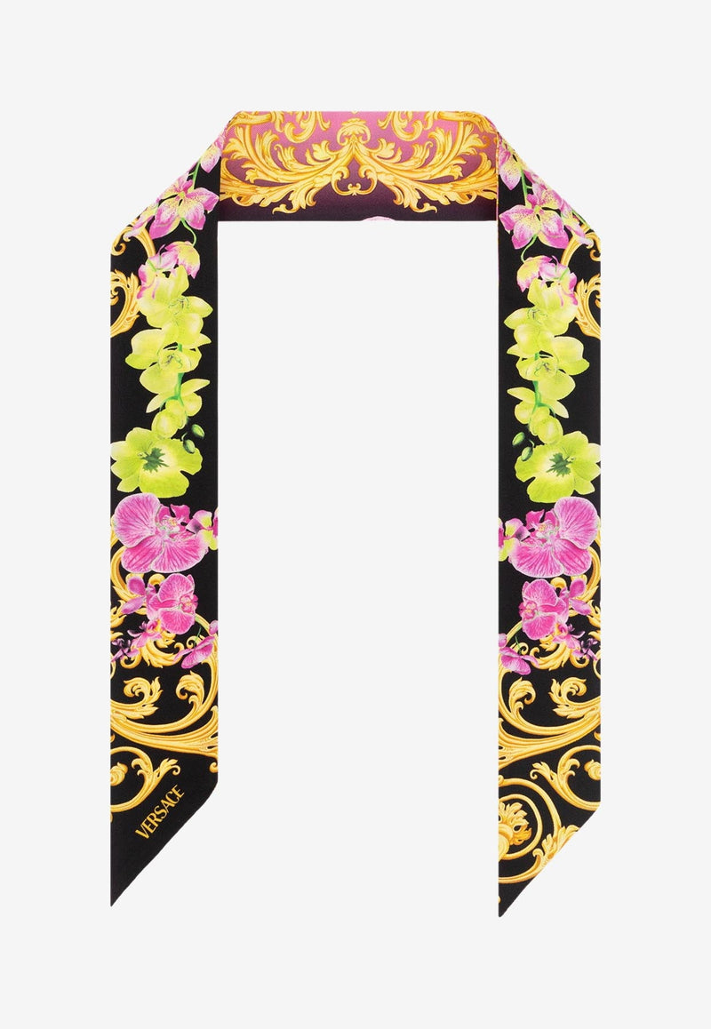 Floral Print Silk Scarf