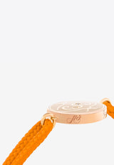 Nawal 'Tender Loving Care' Cord Bracelet in 18-karat Rose Gold and White Diamonds