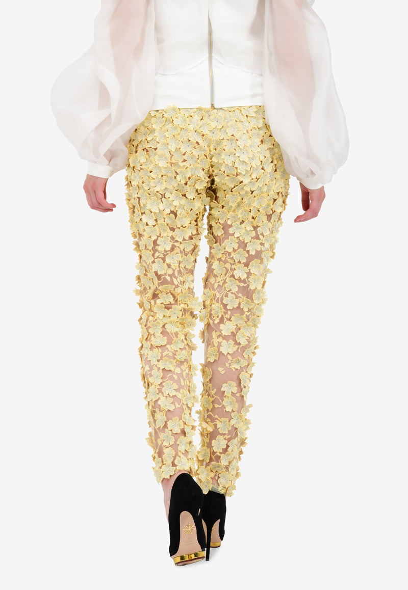 Enchanted 3D Floral Pants