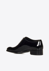 Elkan Patent Leather Oxford Lace-Up Shoes
