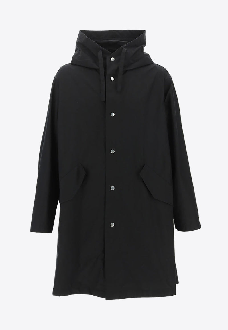 Logo Print Poplin Parka