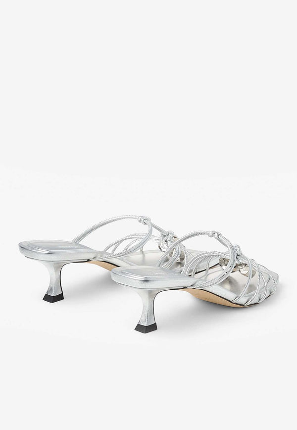 Jemma 50 Metallic Nappa Leather Mules