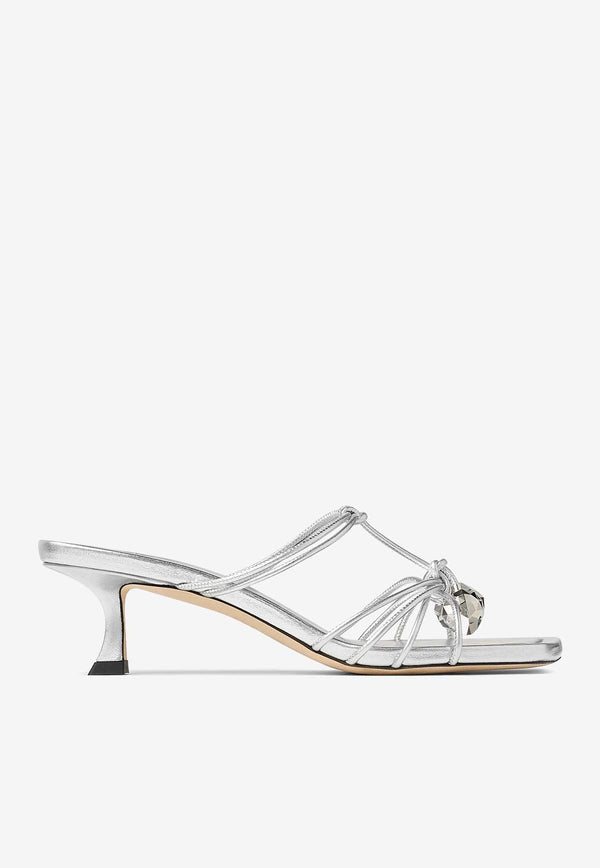 Jemma 50 Metallic Nappa Leather Mules