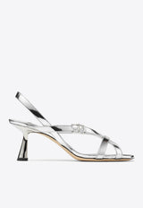 Jess 65 Sandals in Metallic Leather