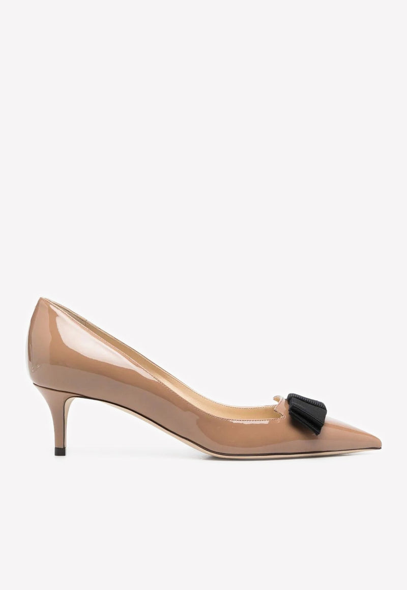 Ari 50 Pumps in Patent Leather with Bow