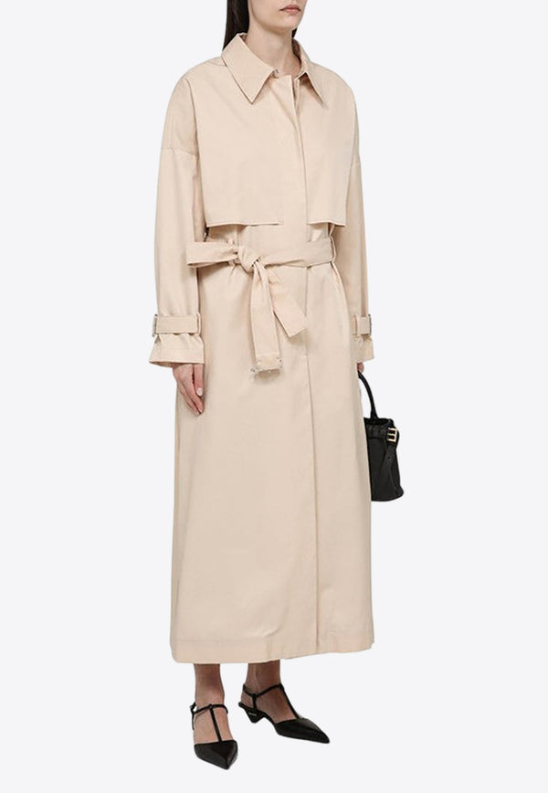 Single-Breasted Belted Trench Coat