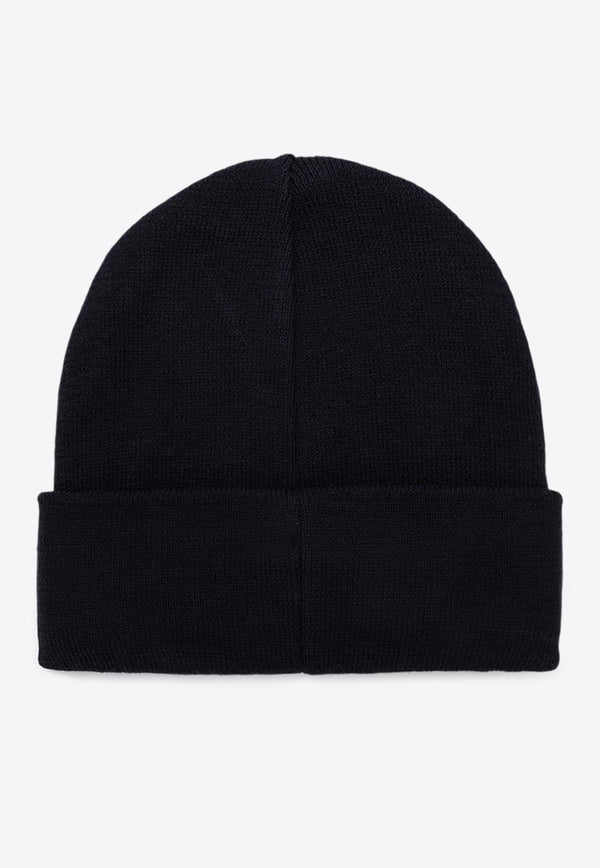 Boys Embroidered Logo Wool-Blend Beanie