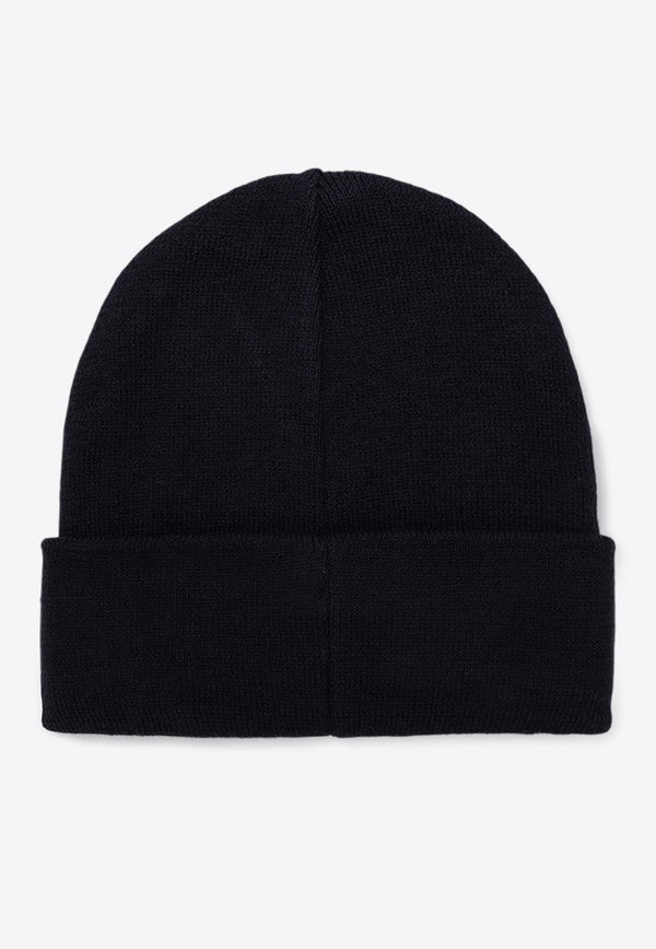 Boys Embroidered Logo Wool-Blend Beanie