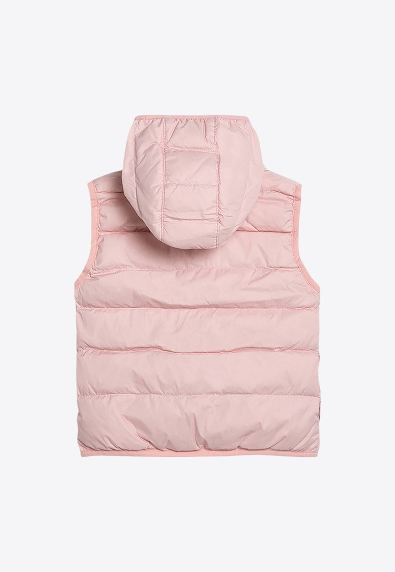 Girls Boke Flower Puffer Vest