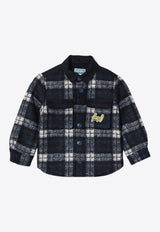 Boys Plaid Check Long-Sleeved Shirt