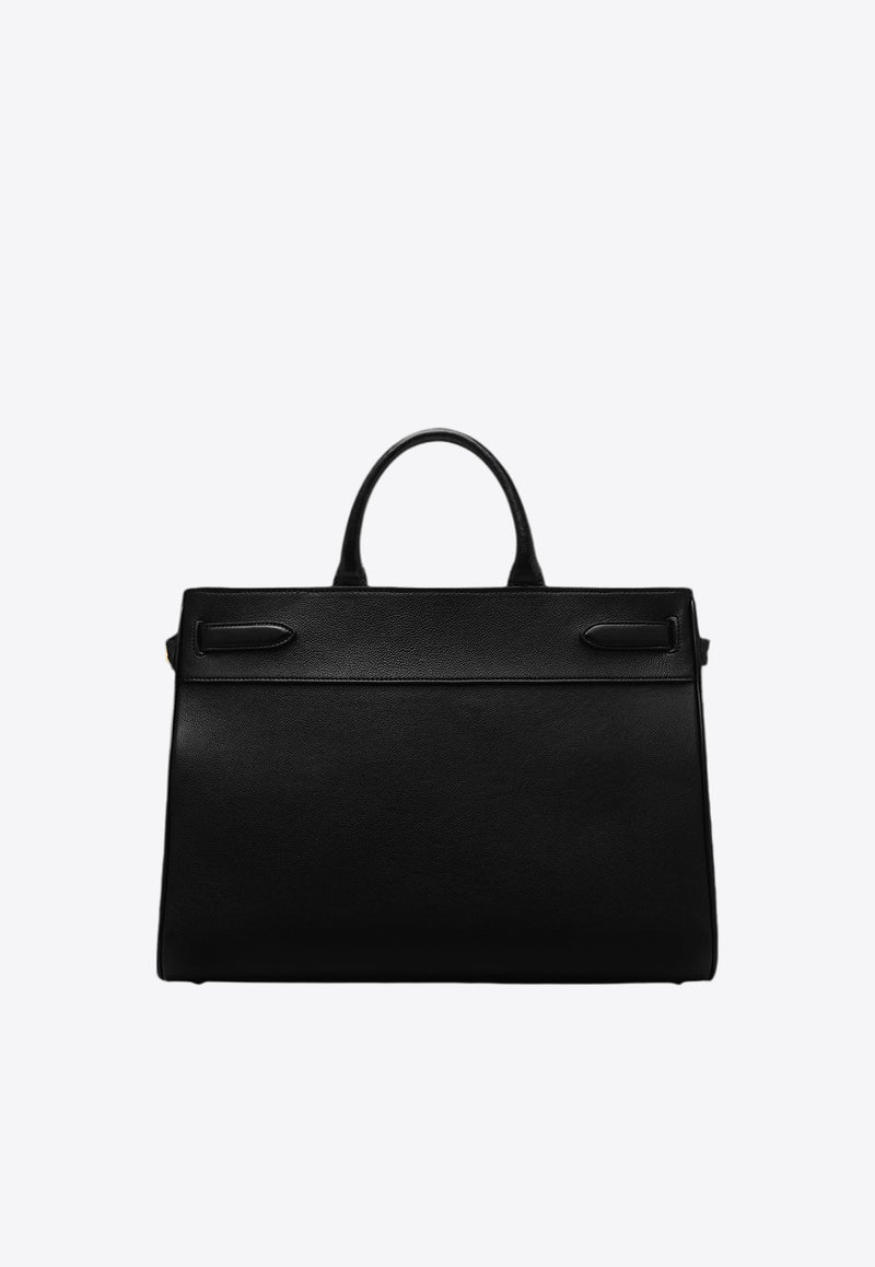 Large Whitney Top Handle Bag in Grain Leather