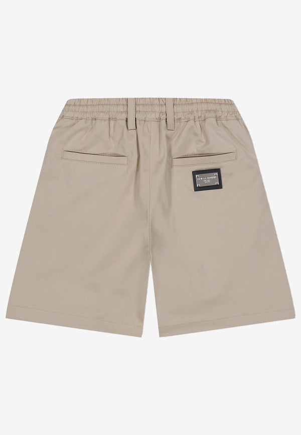 Boys Logo-Plaque Drawstring Shorts