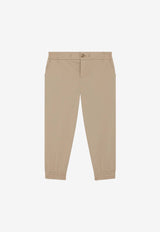 Boys Logo-Plaque Drawstring Pants