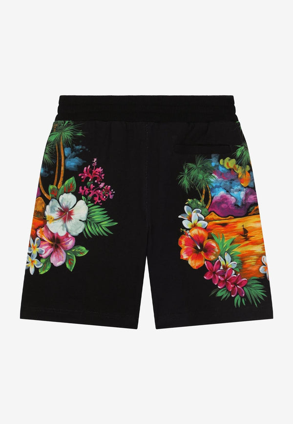 Boys Floral Print Shorts