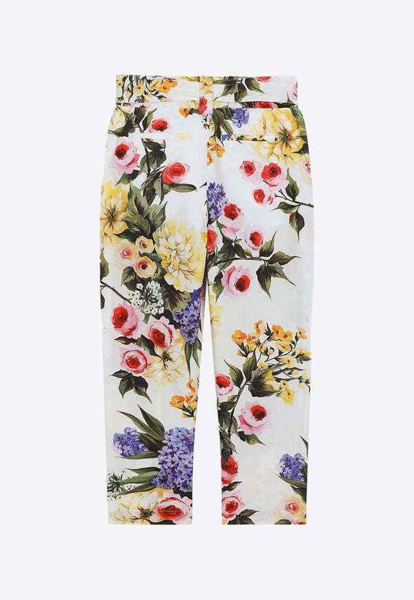 Girls Garden Print Pants