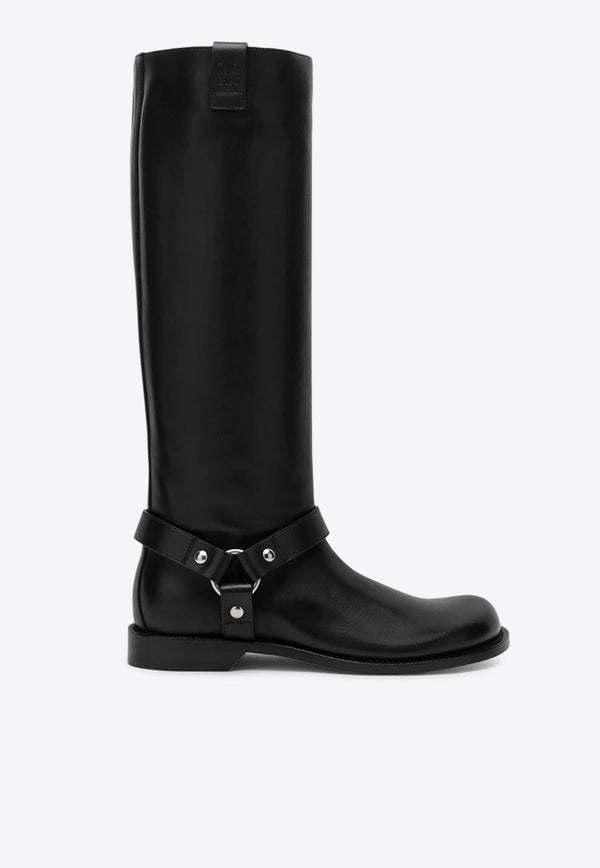 Campo Biker Leather Knee-High Boots