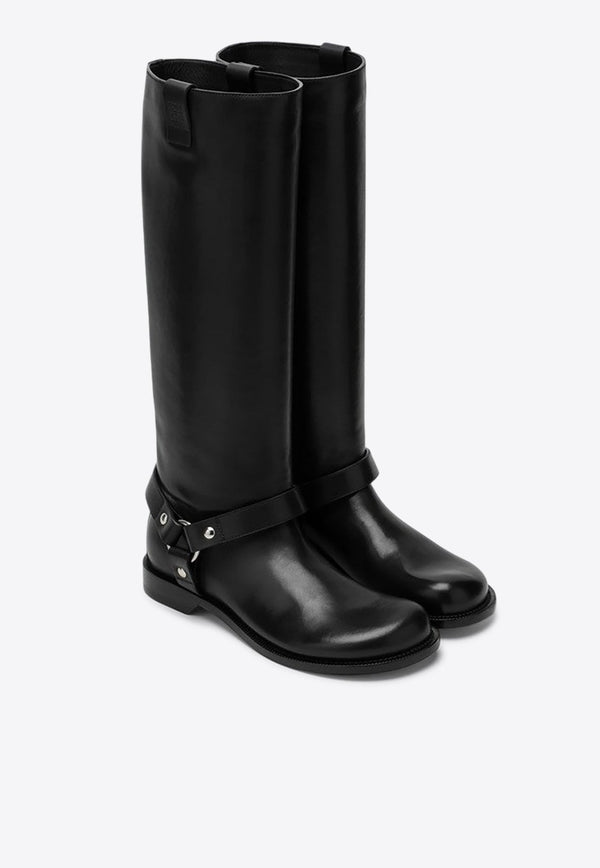 Campo Biker Leather Knee-High Boots