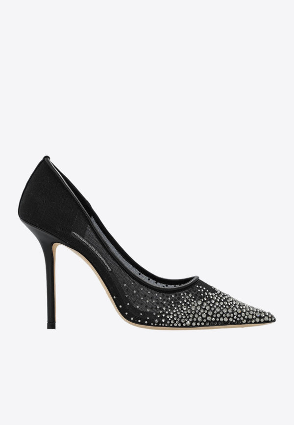 Love 100 Crystal-Embellished Pumps