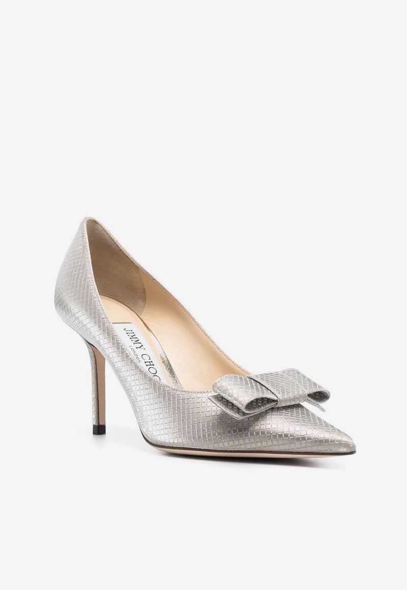 Love Bow 85 Metallic Pumps