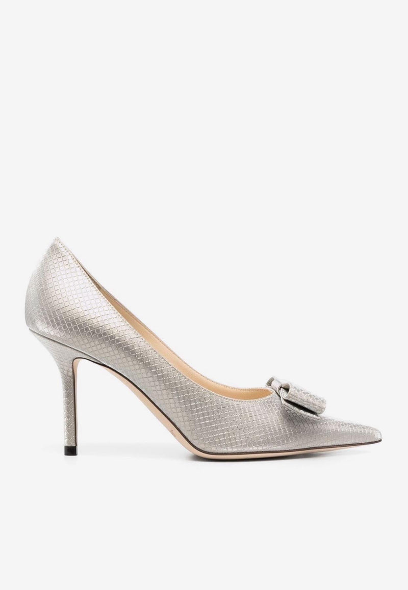 Love Bow 85 Metallic Pumps