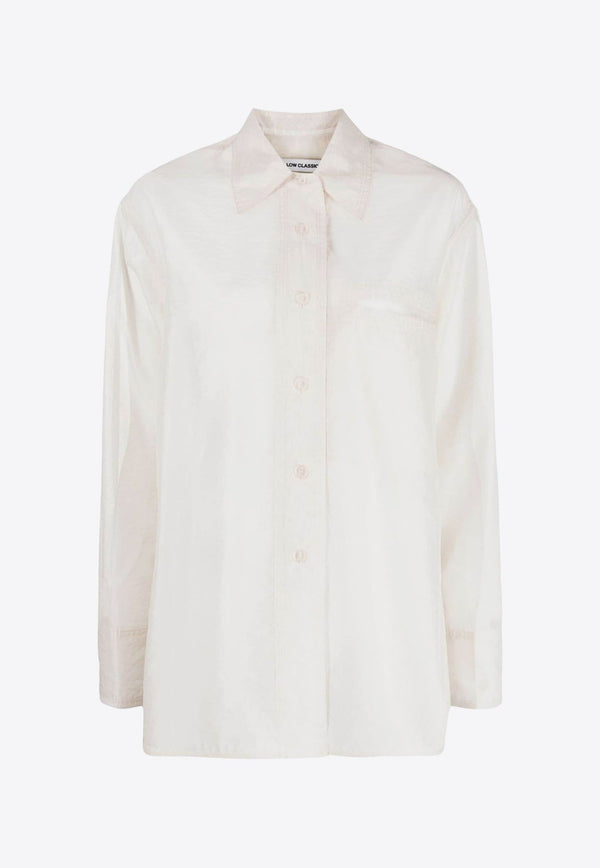 See-Through Stitch Long-Sleeved Shirt