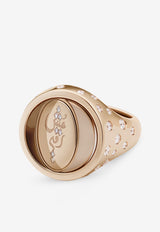 Me Oh Me Sparkly Pearly White 18K Rose Gold Diamond Ring