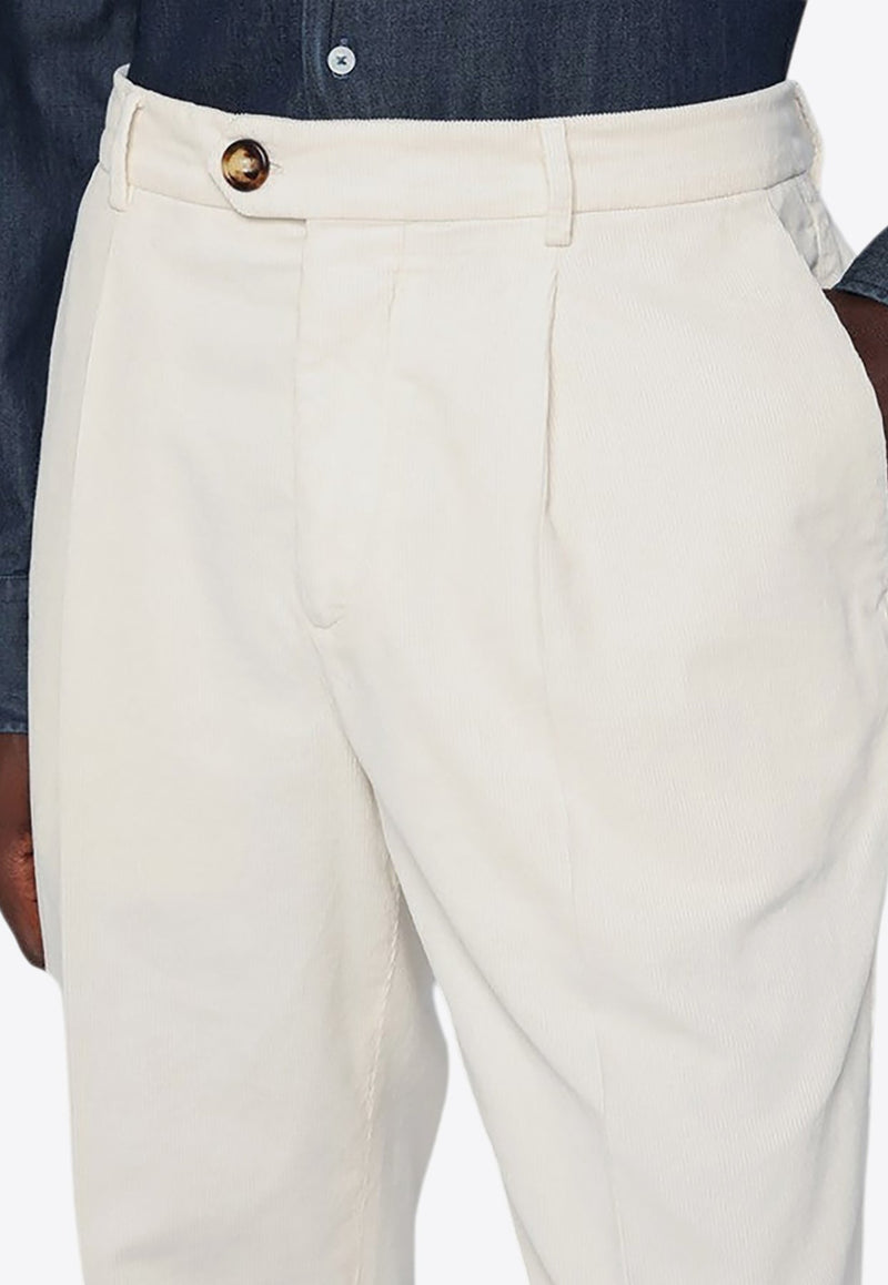 Straight-Leg Corduroy Tailored Pants