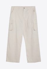 Wide-Leg Corduroy Cargo Pants