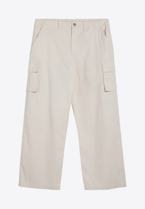 Wide-Leg Corduroy Cargo Pants