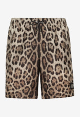 Leopard Print Swim Shorts