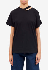 Cut-Out Short-Sleeved T-shirt