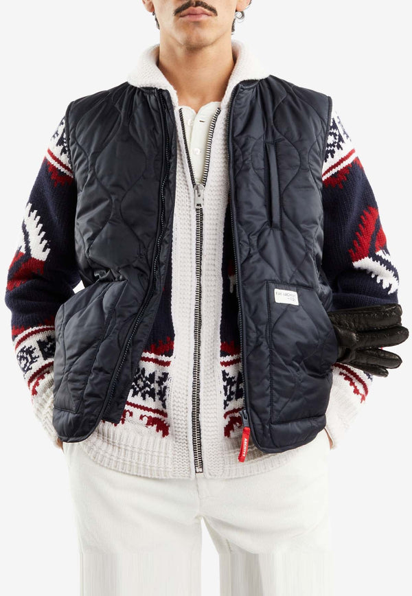 Logo Tag Quilted Nylon Vest